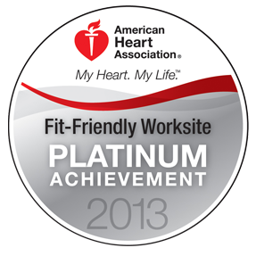 American Heart Association, Fit-Friendly Worksite Platinum Achievement 2013